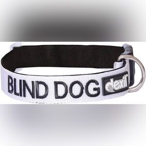 Blind Dog White Color Coded Alert Warning S-M
